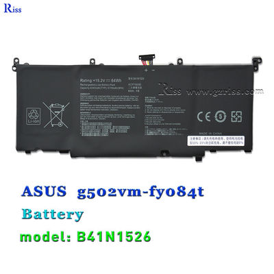 Qualität  B41N1526 15.2V 64Wh Laptop Battery For ASUS ROG Strix GL502 GL502V GL502VS DB71 usine
