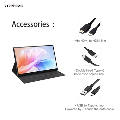 Großhandel 15,6 Zoll tragbares Monitor FHD 4K Touch Touch Screen Tragbares Monitor mit Typ-c-Port HDMI